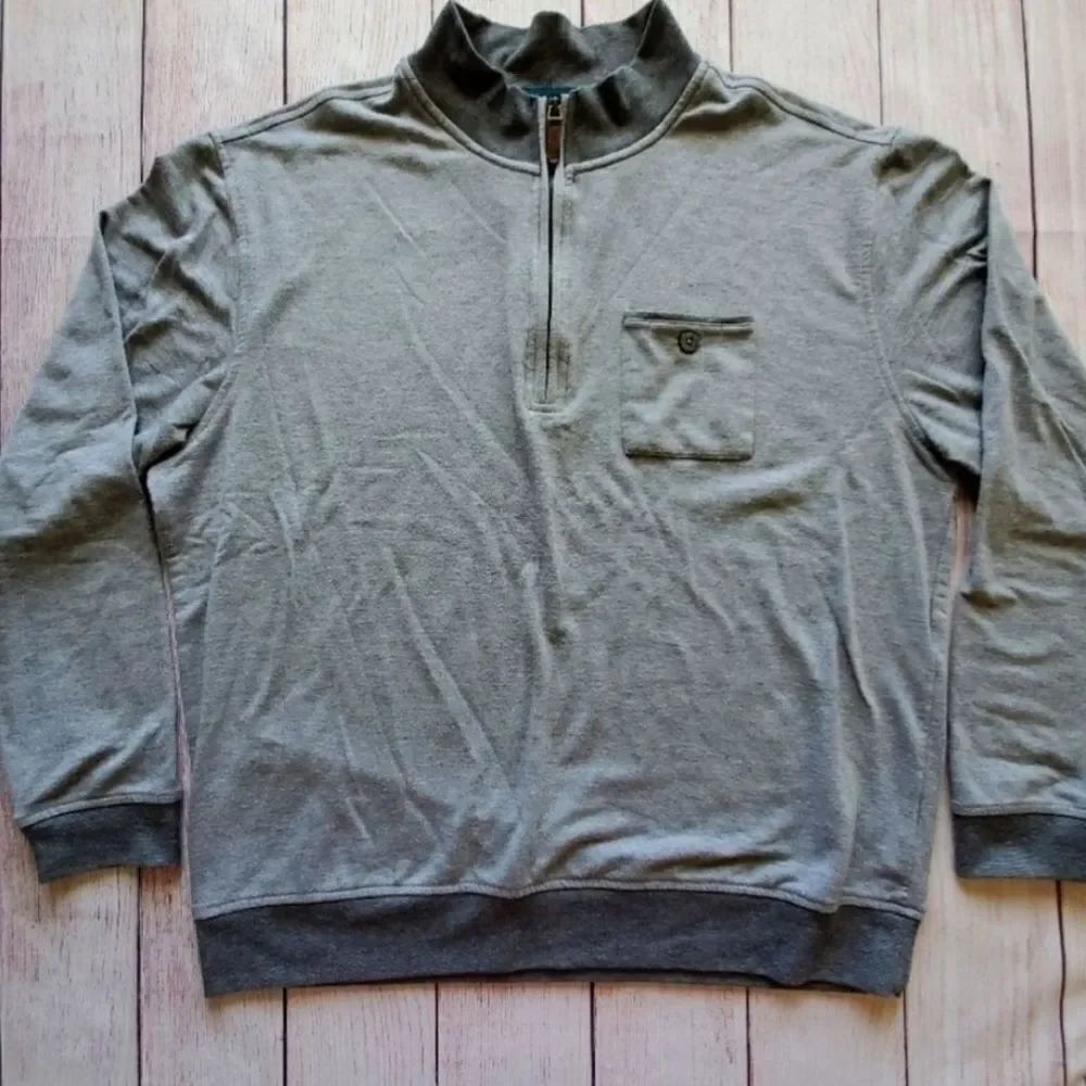 Pebble Beach Grey Quarter-Zip Pullover Sweatshirt